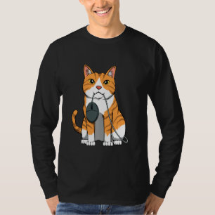 Computer Mouse With Cat Kitten Feline Gamer Gaming T-Shirt