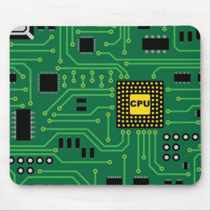 Computer Nerd Circuit Board CPU                  I Mouse Pad