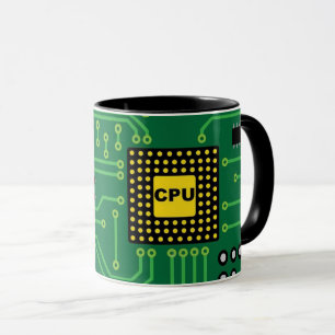 Computer Nerd Circuit Board CPU                  I Mug