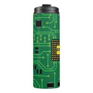 Computer Nerd Circuit Board CPU                  I Thermal Tumbler