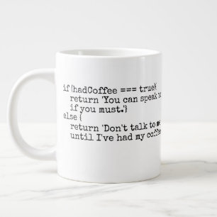 Computer nerd IT tech geek humour coffee Large Coffee Mug