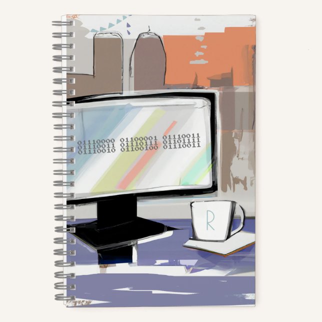 Computer Passwords Spiral Notebook (Front)