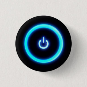 Computer Power 1 Inch Round Button