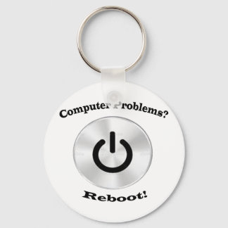 Computer Problems Black Letters Keychain