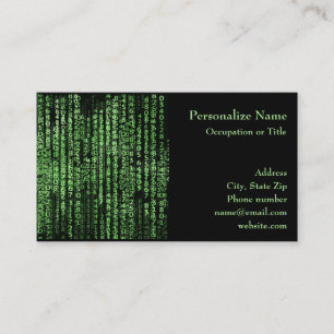 Computer Program Data Matrix Tech Business Card