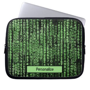 Computer Program Tech Data Flow Personalize Laptop Sleeve
