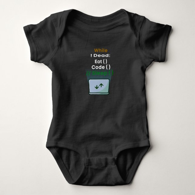 Computer Programmer and Developer Baby Bodysuit (Front)