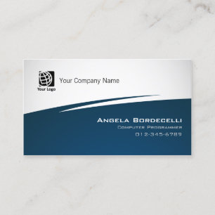 Computer Programmer Business Card Simple Zig Zag