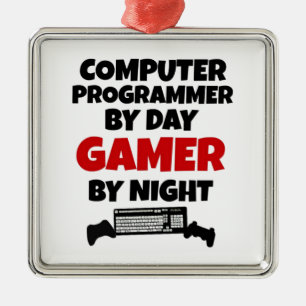 Computer Programmer by Day Gamer by Night Metal Ornament