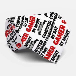 Computer Programmer by Day Gamer by Night Tie