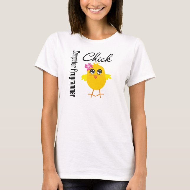 Computer Programmer Chick T-Shirt (Front)