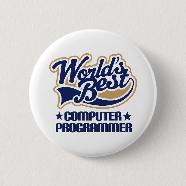 Computer Programmer Gift 2 Inch Round Button (Front)