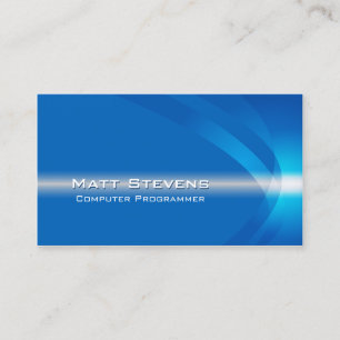 Computer Programmer InternetTechnical Light Stream Business Card