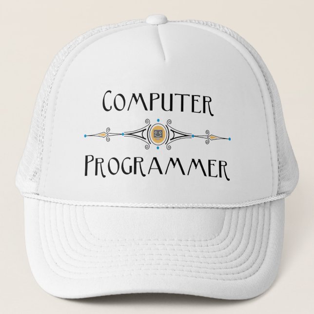 Computer Programmer Line Trucker Hat (Front)
