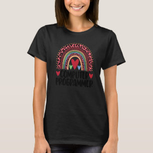 Computer Programmer Rainbow  Men Leopard Rainbow L T-Shirt