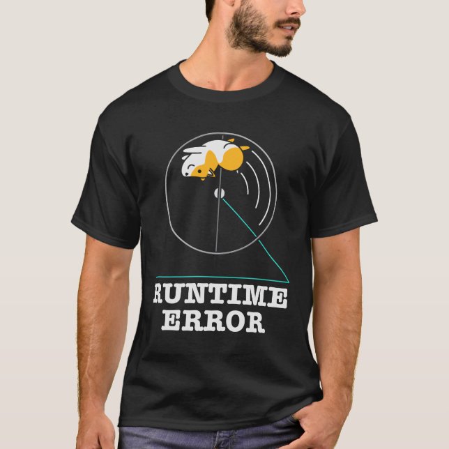 Computer Programmer Runtime Error Coding T-Shirt (Front)