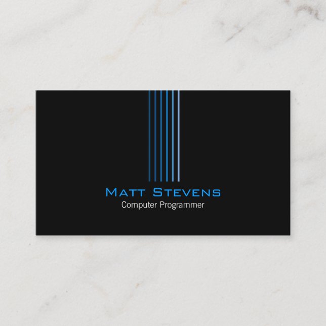Computer Programmer Simple Business Card (Front)