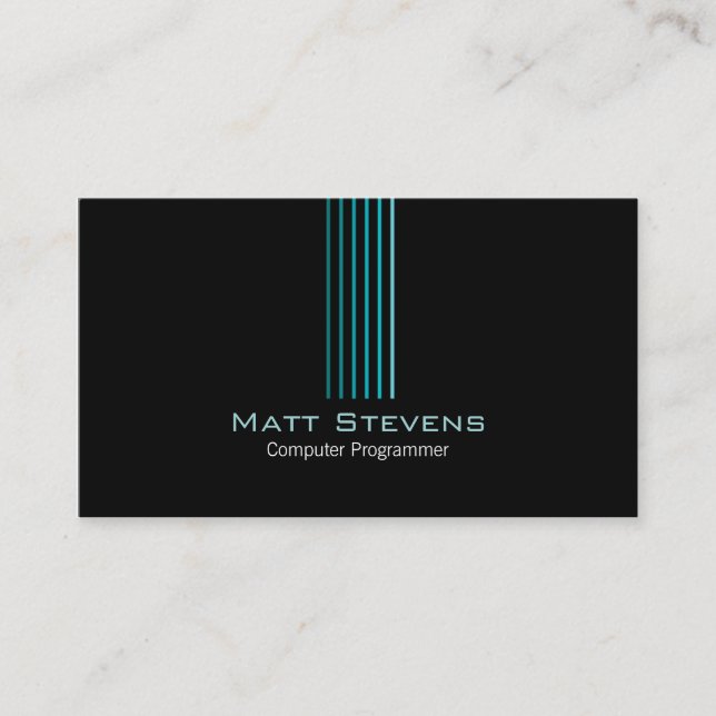 Computer Programmer Simple Business Card (Front)