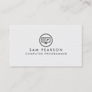 Computer Programmer Software Developer Business Ca Business Card