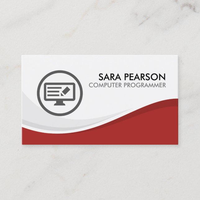 Computer Programmer Software Developer Business Card (Front)