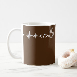 Computer Programmer Software Developer Heartbeat Coffee Mug