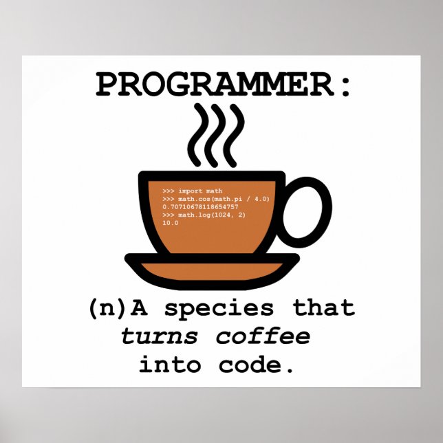 Computer Programmer Species Definition lol Poster (Front)