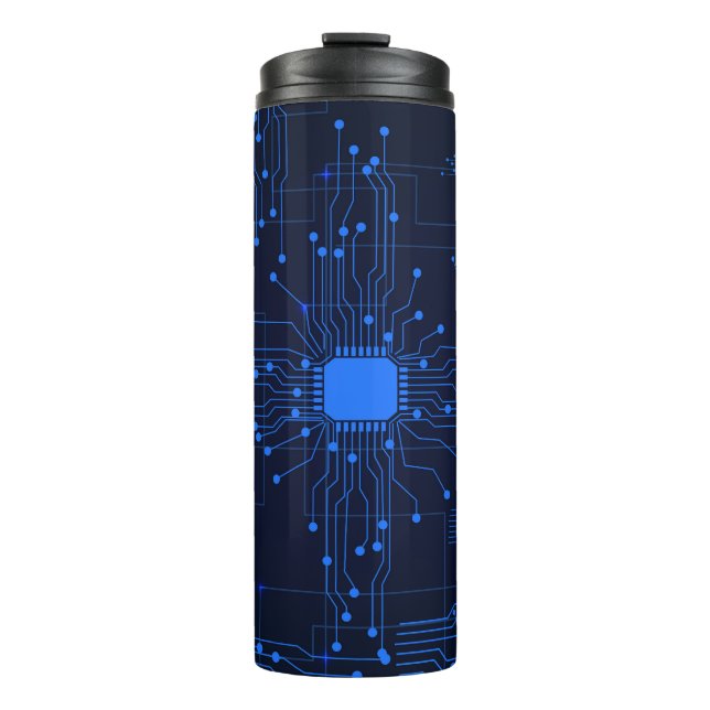 Computer Programmer Tech Circuit Board Thermal Tumbler (Front)