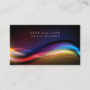 Computer Programmer Technical Skills Light Streams Business Card