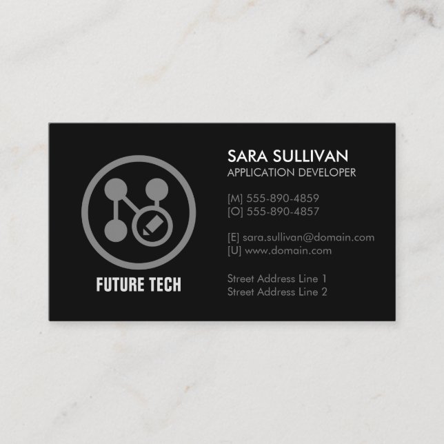 Computer Programmer Technology Business Card (Front)