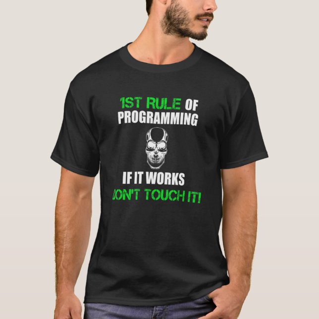 Computer Programmer Web Developer Coder T-Shirt (Front)