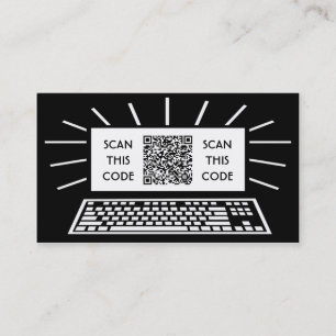 computer qr code business card