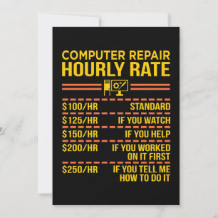 Computer Repair IT Tech Software Programmer Geek Thank You Card