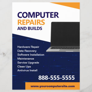 Computer Repairs and Maintenance Flyer Template