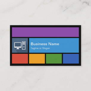 Computer Retailer Repair - Colourful Tiles Creativ Business Card