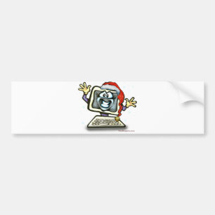 Computer Santa Bumper Sticker