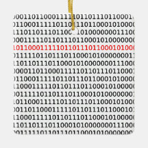Computer Science Binary Code Black Red Christmas