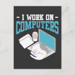 Computer Science Cat Gaming Nerd Kitten Programmer Postcard<br><div class="desc">Perfect Gamer and Computer Nerd Gift. Ideal present for every Computer Scientist. A cute Programmer Cat Lover Gift for a Gaming Nerd and Office Worker.</div>