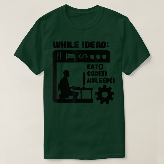 Computer Science Eat Code Sleep for Programmer and T-Shirt (Design Front)
