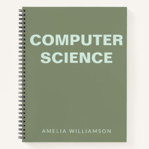 Computer Science Personalized School Olive Graph Notebook