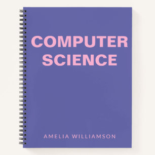 Computer Science Personalized School Purple Graph Notebook