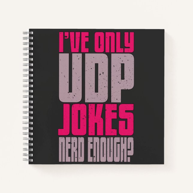Computer Science Programmer udp Joke Notebook (Front)