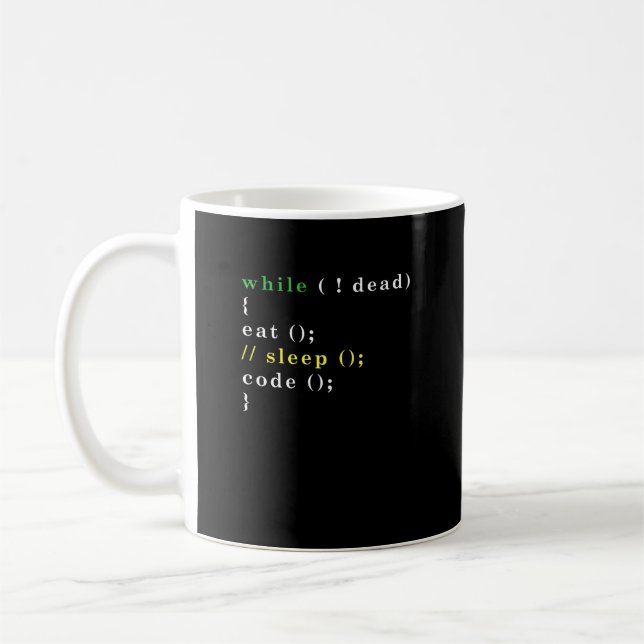 Computer Science Python Programmer Eat Code Sleep  Coffee Mug (Left)