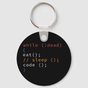 Computer Science Python Programmer Eat Code Sleep Keychain