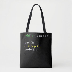 Computer Science Python Programmer Eat Code Sleep Tote Bag