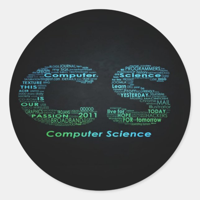 Computer Science Sticker Collectibles (Front)