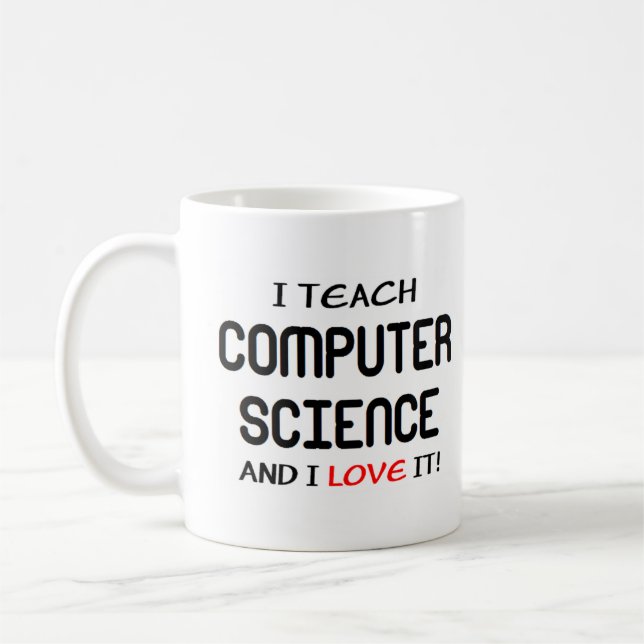 computer science teach & love coffee mug (Left)