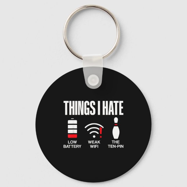 Computer Science Things I Hate Low Battery Weak Sc Keychain (Front)