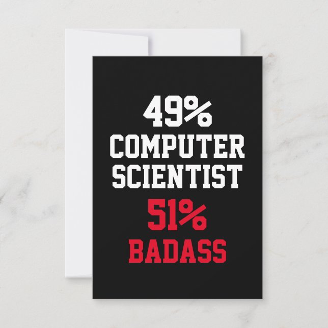 Computer Scientist Badass Card (Front)