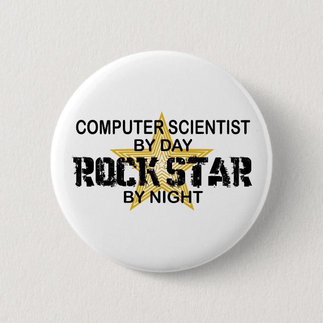 Computer Scientist Rock Star 2 Inch Round Button (Front)