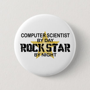 Computer Scientist Rock Star 2 Inch Round Button
